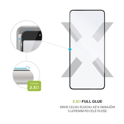Ochranné tvrzené sklo FIXED Full-Cover pro Realme 8 Pro 5G, lepení přes celý displej, černé