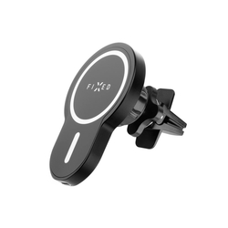 Držák s bezdrátovým nabíjením FIXED MagClick s podporou uchycení MagSafe, 15W, černý