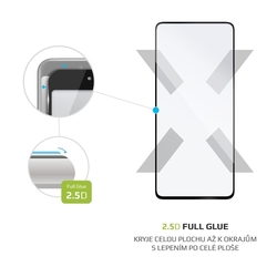 Ochranné tvrzené sklo FIXED Full-Cover pro Xiaomi Mi 11i, lepení přes celý displej, černé