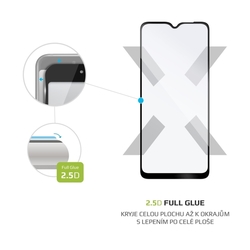 Ochranné tvrzené sklo FIXED Full-Cover pro Oppo A16s, lepení přes celý displej, černé