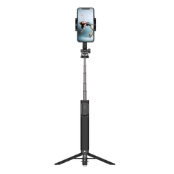 Selfie stick s tripodem FIXED Snap XL a bezdrátovou spouští, 1/4 závit, černý