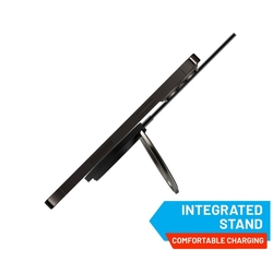 Bezdrátová nabíječka FIXED MagPad s podporou uchycení MagSafe a stojánkem, 15W, černá
