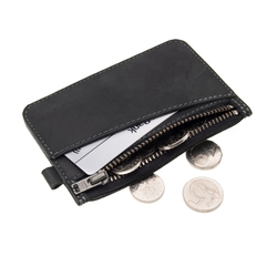 Kožená peněženka FIXED Smile Coins se smart trackerem FIXED Smile Motion, černá