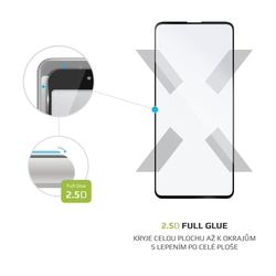 Ochranné tvrzené sklo FIXED Full-Cover pro Realme 7 Pro/8/8 Pro, lepení přes celý displej, černé