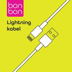 Datový a nabíjecí kabel BonBon s konektory USB/Lightning, 1 metr, bílý