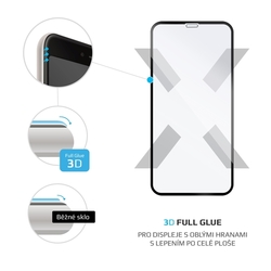 Ochranné tvrzené sklo FIXED 3D Full-Cover pro Apple iPhone XR/11, s lepením přes celý displej, černé