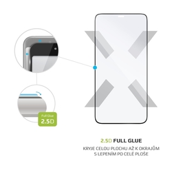 Ochranné tvrzené sklo FIXED Full-Cover pro Apple iPhone 12/12 Pro, lepení přes celý displej, černé