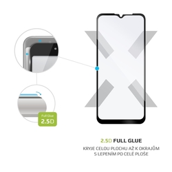 Ochranné tvrzené sklo FIXED Full-Cover pro Motorola  Moto G Play (2021), lepení přes celý displej, černé