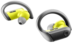 True wireless sluchátka Cellularline Sprinter se sportovními nástavci, černo-žlutá