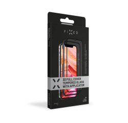 Ochranné tvrzené sklo FIXED 3D Full-Cover s aplikátorem pro Apple iPhone 7/8/SE(2020/2022), černé
