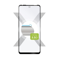 Ochranné tvrzené sklo FIXED Full-Cover pro Motorola Moto G60, lepení přes celý displej, černé