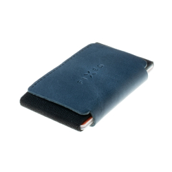 Kožená peněženka FIXED Tiny Wallet z pravé hovězí kůže, modrá