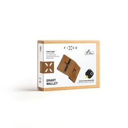 Kožená peněženka FIXED Smile Tripple se smart trackerem FIXED Smile Pro, hnědá