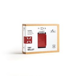 Kožená peněženka FIXED Tiny Wallet z pravé hovězí kůže, červená