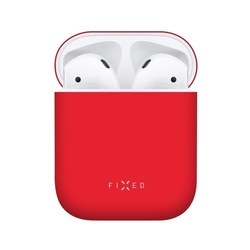 Ultratenké silikonové pouzdro FIXED Silky pro Apple Airpods, červené