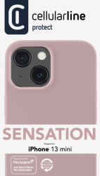 Ochranný silikonový kryt Cellularline Sensation pro Apple iPhone 13 Mini, starorůžový