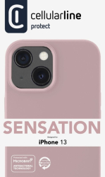 Ochranný silikonový kryt Cellularline Sensation pro Apple iPhone 13, starorůžový