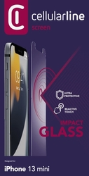 Ochranné tvrzené sklo Cellularline Second Glass Ultra pro Apple iPhone 13 Mini