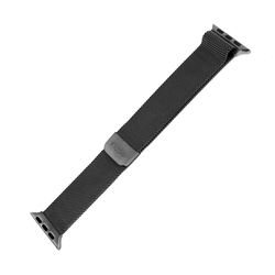 Síťovaný nerezový řemínek FIXED Mesh Strap pro Apple Watch 42/44/45/49mm, černý