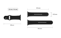 Set silikonových řemínků FIXED Silicone Strap pro Apple Watch 42/44/45/49mm, světle tyrkysový
