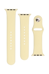 Set silikonových řemínků FIXED Silicone Strap pro Apple Watch 38/40/41mm, světle žlutý