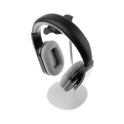 Hliníkový stojánek FIXED Frame Headphones na stůl pro náhlavní sluchátka, stříbrné