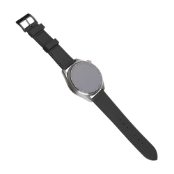 Kožený řemínek FIXED Leather Strap s šířkou 22mm pro smartwatch, černý