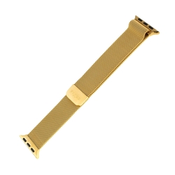 Síťovaný nerezový řemínek FIXED Mesh Strap pro Apple Watch 42/44/45mm, zlatý