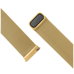 Síťovaný nerezový řemínek FIXED Mesh Strap s Quick Release 20mm pro smartwatch, zlatý