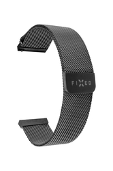 Síťovaný nerezový řemínek FIXED Mesh Strap s Quick Release 20mm pro smartwatch, černý