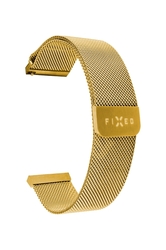 Síťovaný nerezový řemínek FIXED Mesh Strap s Quick Release 22mm pro smartwatch, zlatý