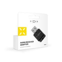 Bluetooth audio přijímač FIXED Signal se zabudovaným mikrofonem, černý