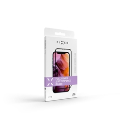 Ochranné tvrzené sklo FIXED Full-Cover pro Nokia C21, lepení přes celý displej, černé