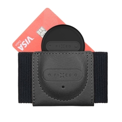 Kožená peněženka FIXED Sense Tiny Wallet se smart trackerem FIXED Sense, černá