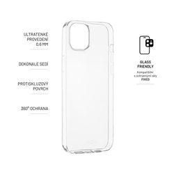 Ultratenké TPU gelové pouzdro FIXED Skin pro Apple iPhone 14 Plus, 0,6 mm, čiré