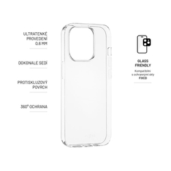 Ultratenké TPU gelové pouzdro FIXED Skin pro Apple iPhone 14 Pro, 0,6 mm, čiré