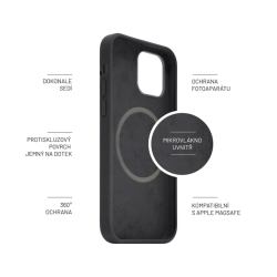 Zadní kryt FIXED MagFlow s podporou MagSafe pro Apple iPhone 14, černý