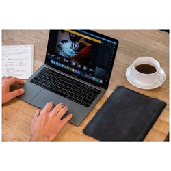Kožené pouzdro FIXED Oxford pro Apple MacBook Air 13,6 (2022) M2, černé
