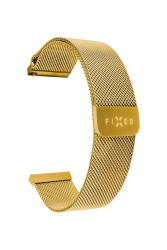Síťovaný nerezový řemínek FIXED Mesh Strap s Quick Release 18mm pro smartwatch, zlatý