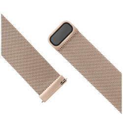 Síťovaný nerezový řemínek FIXED Mesh Strap s Quick Release 18mm pro smartwatch, růžově zlatý
