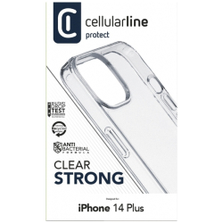 Zadní kryt s ochranným rámečkem Cellularline Clear Duo pro Apple iPhone 14 Plus, transparentní