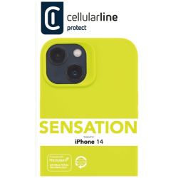 Ochranný silikonový kryt Cellularline Sensation pro Apple iPhone 14, zelený