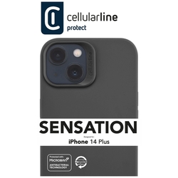 Ochranný silikonový kryt Cellularline Sensation pro Apple iPhone 14 Plus, černý
