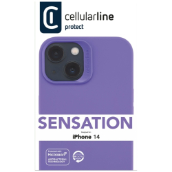 Ochranný silikonový kryt Cellularline Sensation pro Apple iPhone 14, fialový