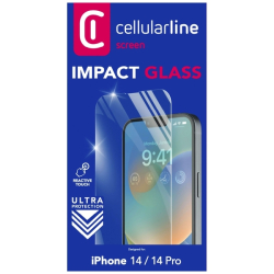 Ochranné tvrzené sklo Cellularline Second Glass Ultra pro Apple iPhone 14/14 Pro