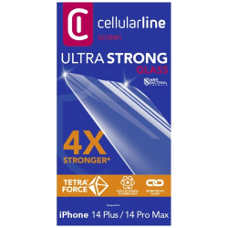 Prémiové ochranné tvrzené sklo Cellularline TETRA FORCE GLASS pro Apple iPhone 14 Plus/14 Pro Max