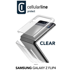 Ochranný kryt Cellularline Clear Case pro Samsung Galaxy Z Flip4, čirý