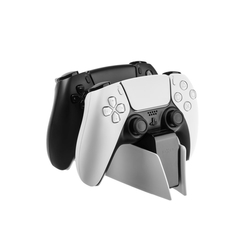 Dobíjecí stanice FIXED pro dva bezdrátové ovladače DualSense PlayStation 5, černo-bílá
