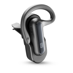 Bluetooth headset Cellularline CAR FLAT včetně nabíjecí základny do auta, černý