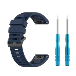 Silikonový řemínek FIXED Silicone Strap pro Garmin QuickFit 22mm, modrý